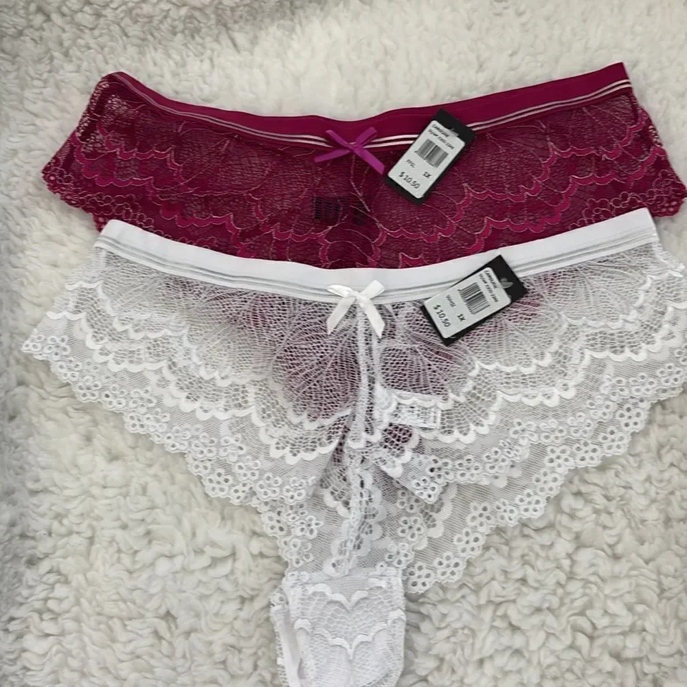 Frederick's of Hollywood Bundle of 2 Caroline Panties 1X NWT